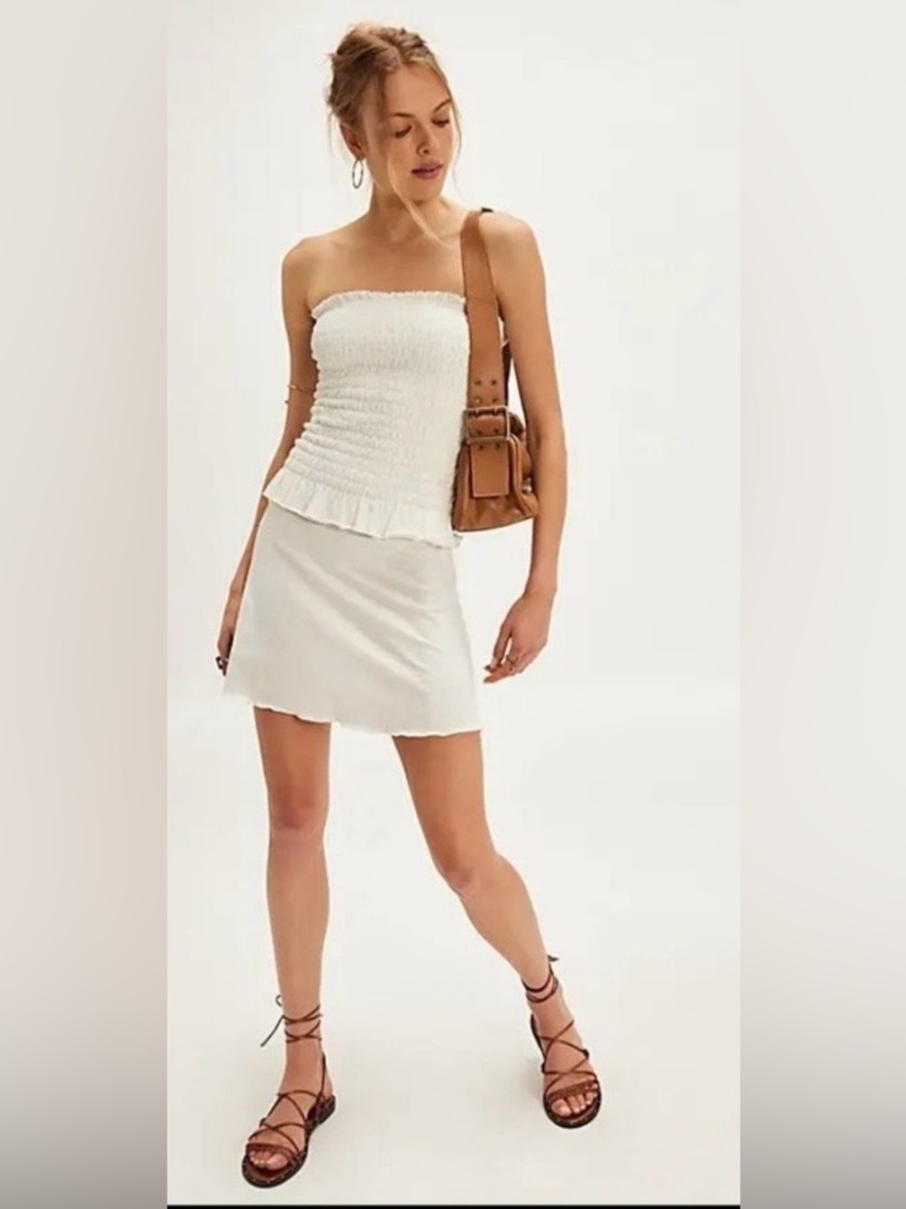 NWOT Free People, free-est Lora 2 piece whit shirt set sz M
